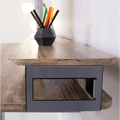 Upper Storage desk platform storage